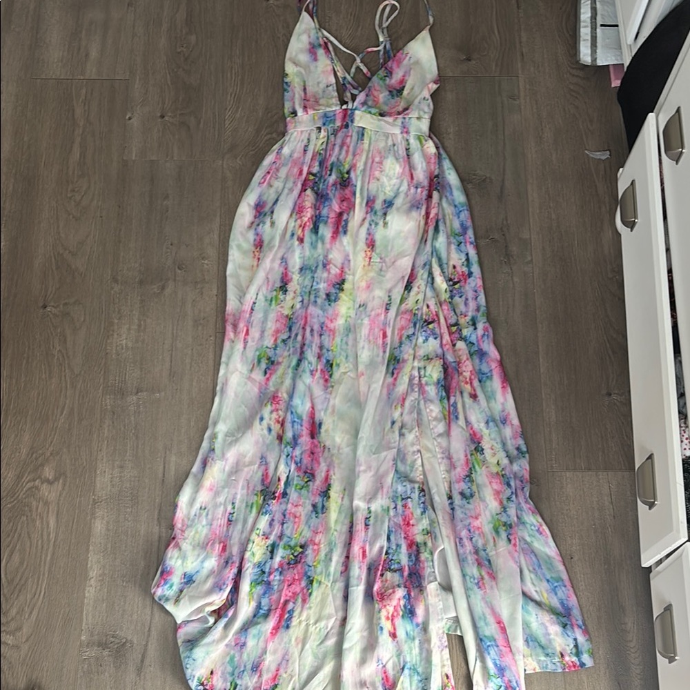 Elegant Multicolor Maxi Dress